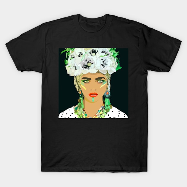 FLOWERS WOMAN T-Shirt by MAYRAREINART